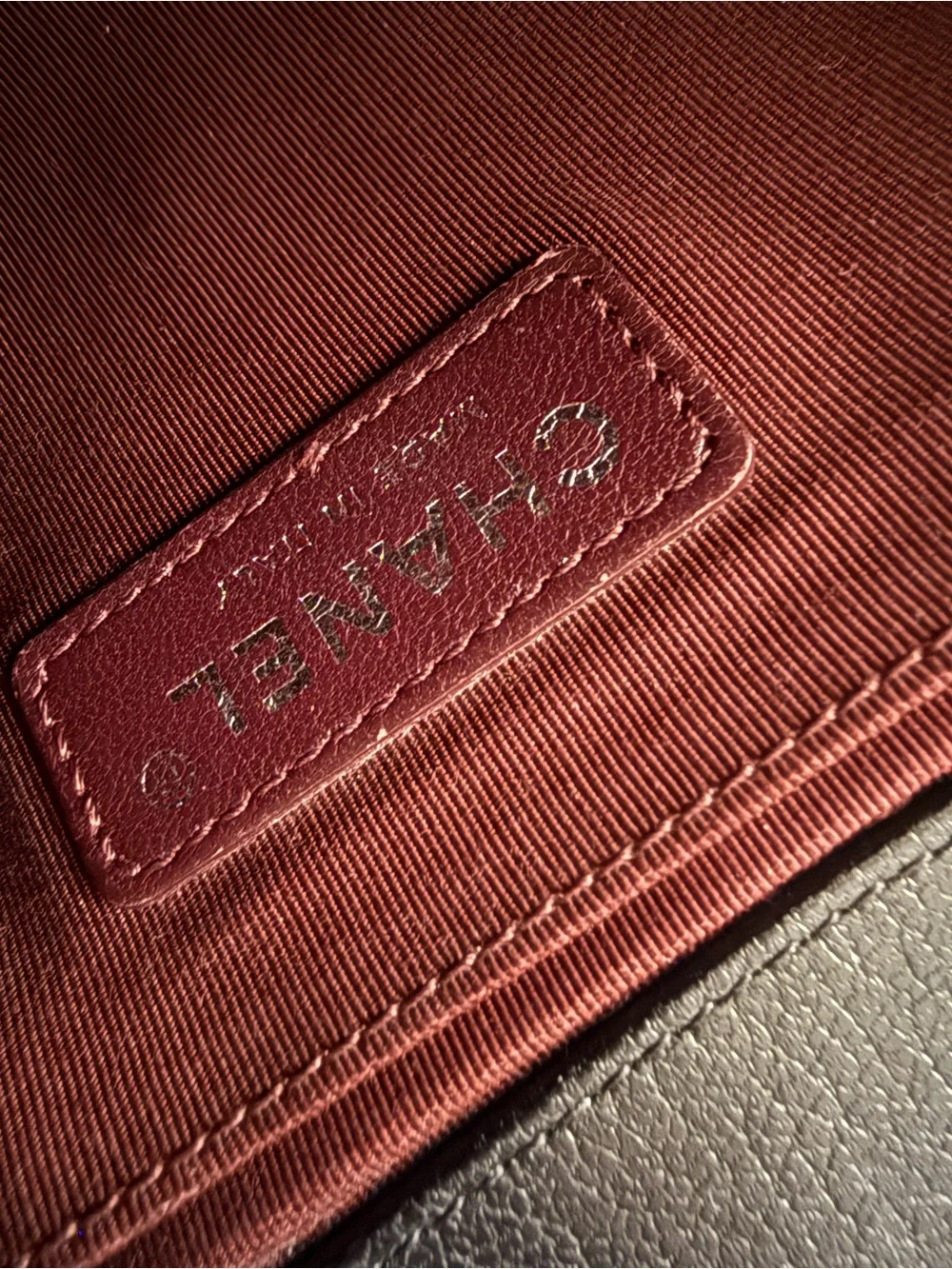 Chanel Old Medium goatskin boy